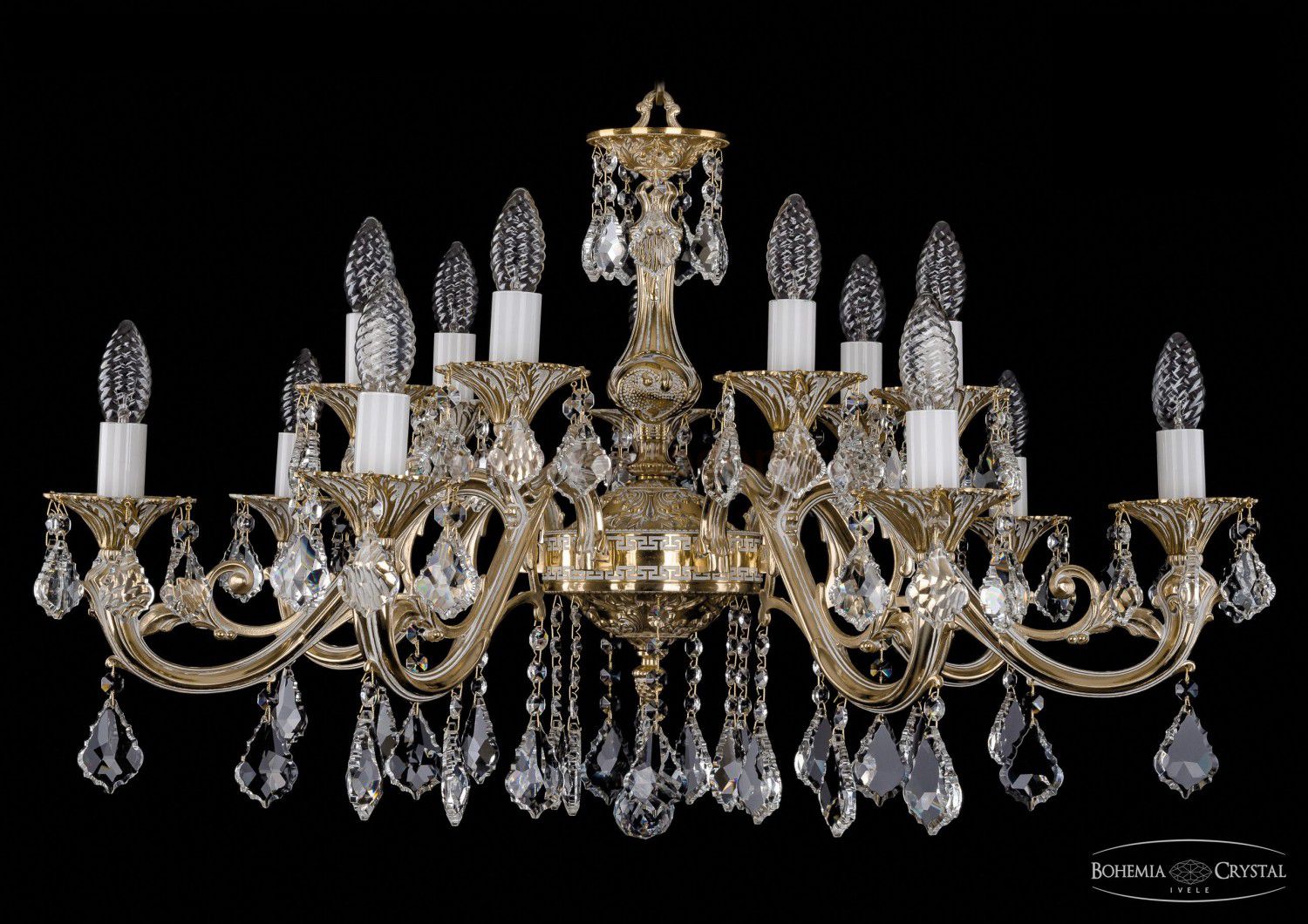 Люстра хрустальная Bohemia Ivele 1703/14/A/GW/Leafs