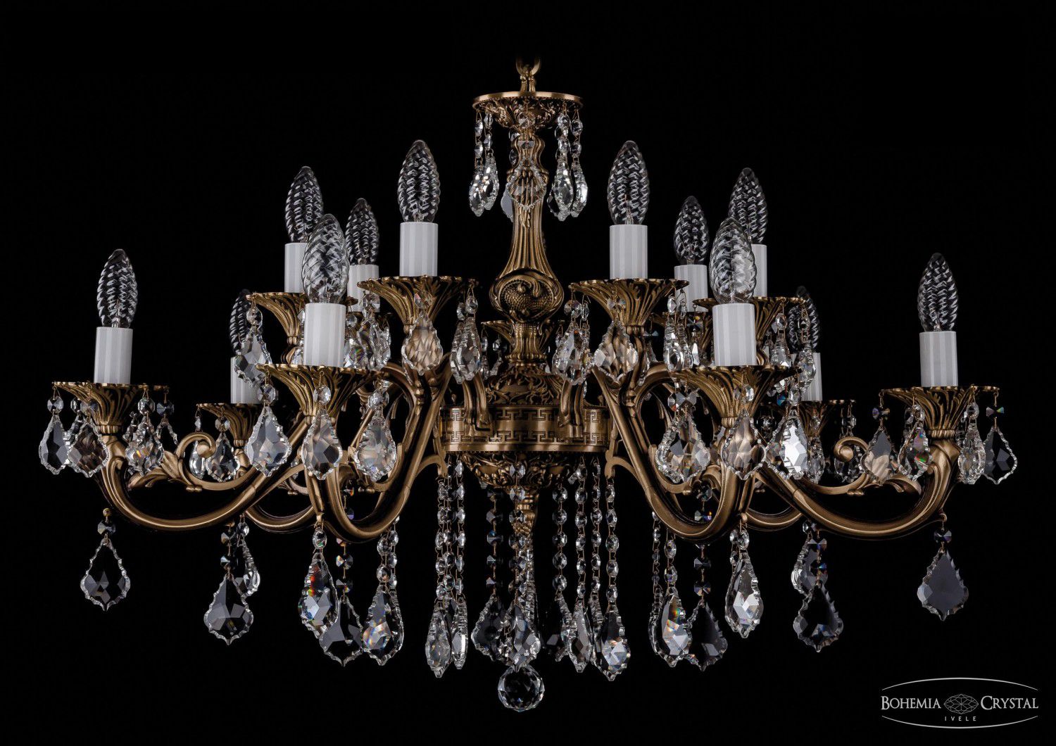 Люстра хрустальная Bohemia Ivele 1703/14/B/FP/Leafs