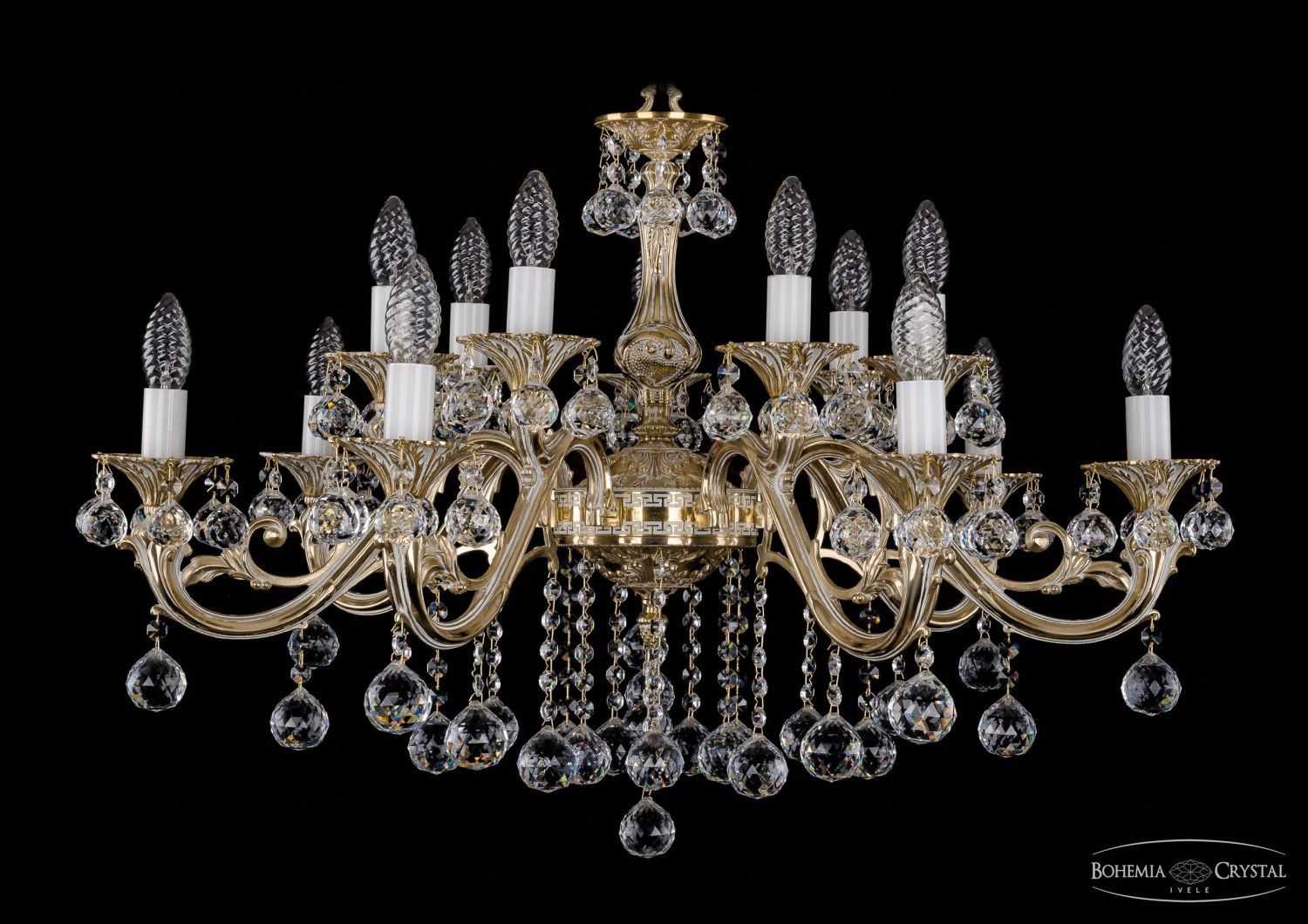 Люстра хрустальная Bohemia Ivele 1703/14/B/GW/Balls