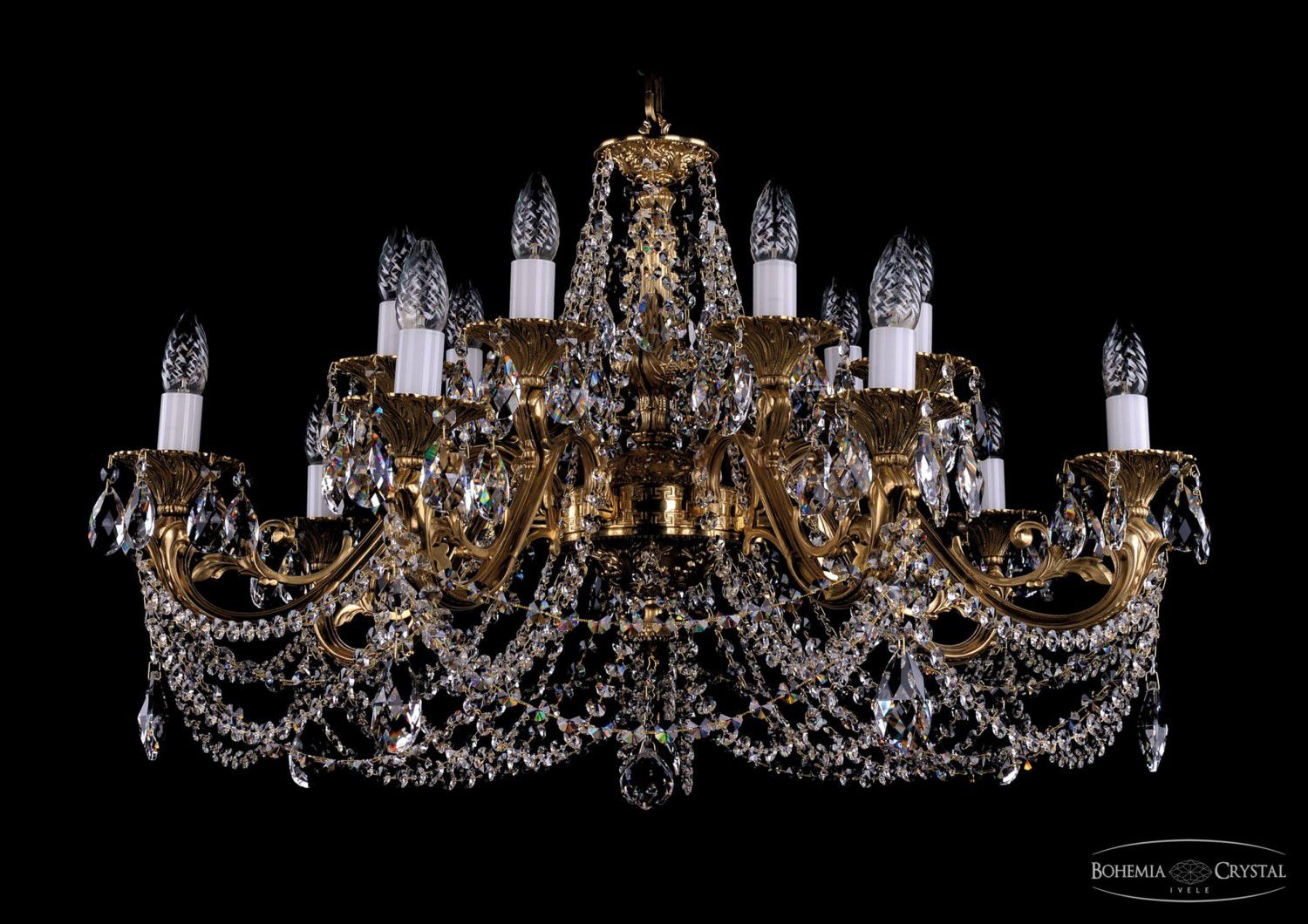 Люстра хрустальная Bohemia Ivele 1703/14/320/C/G