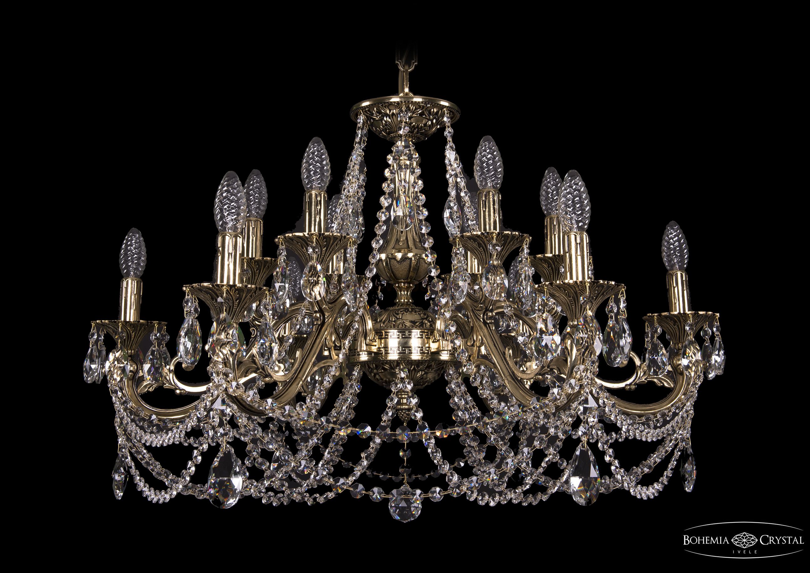 Люстра хрустальная Bohemia Ivele 1703/12/320/C/GB