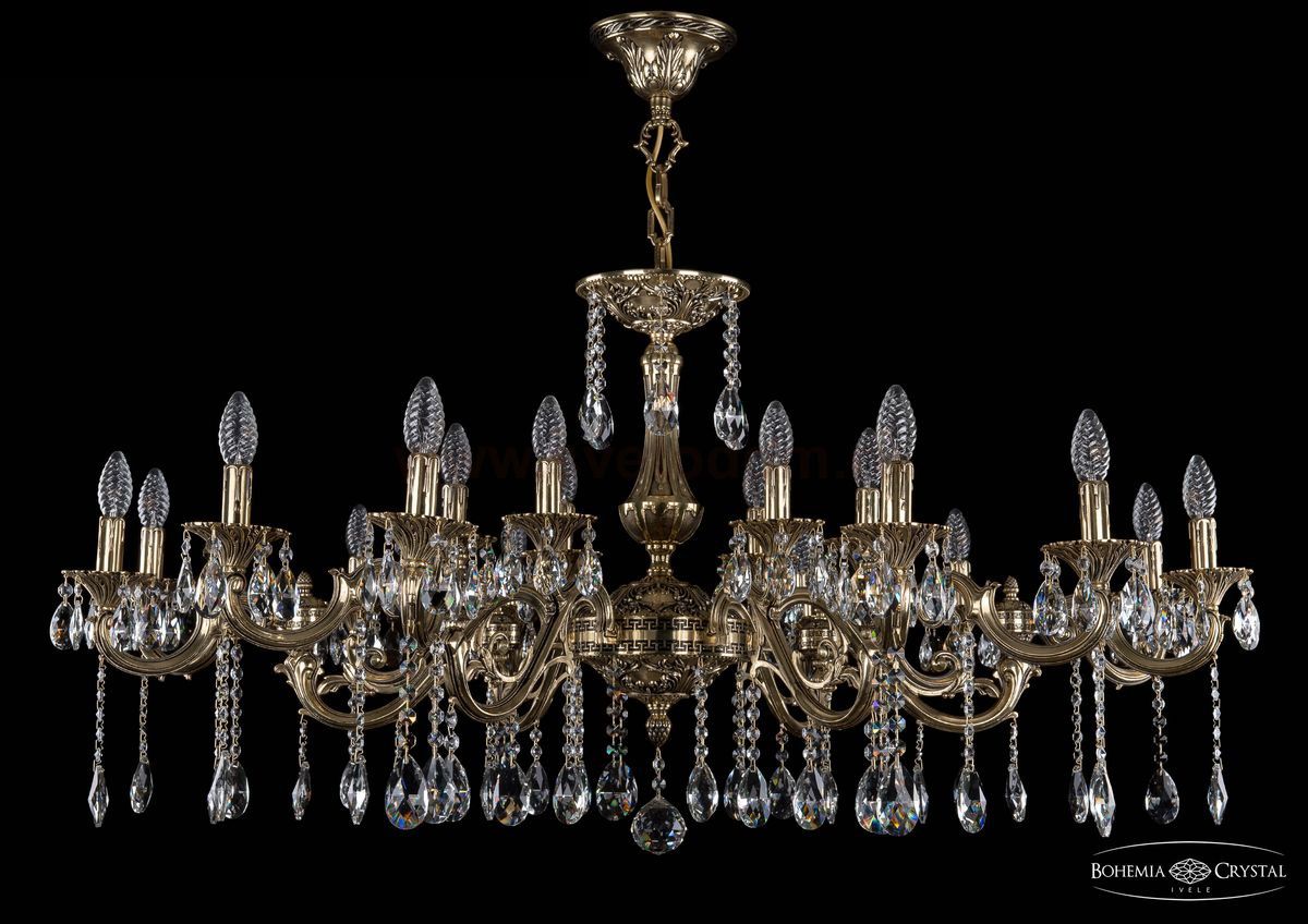Люстра хрустальная большая Bohemia Ivele 1703/18/320+210/A/GB
