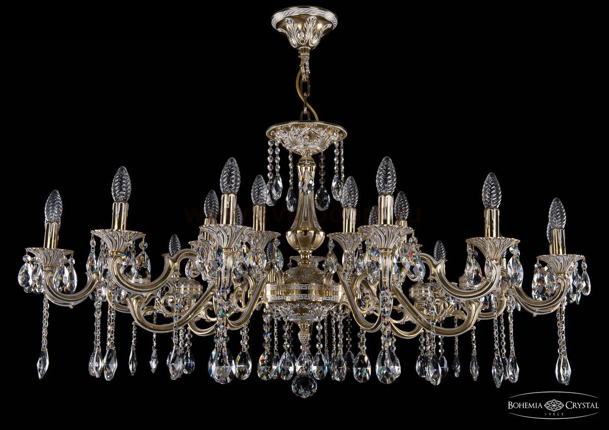 Люстра хрустальная большая Bohemia Ivele 1703/21/320+210/A/GW