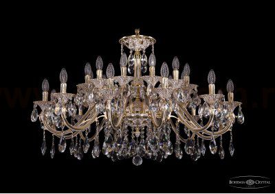 Люстра хрустальная большая Bohemia Ivele 1703/24/360/A/GW