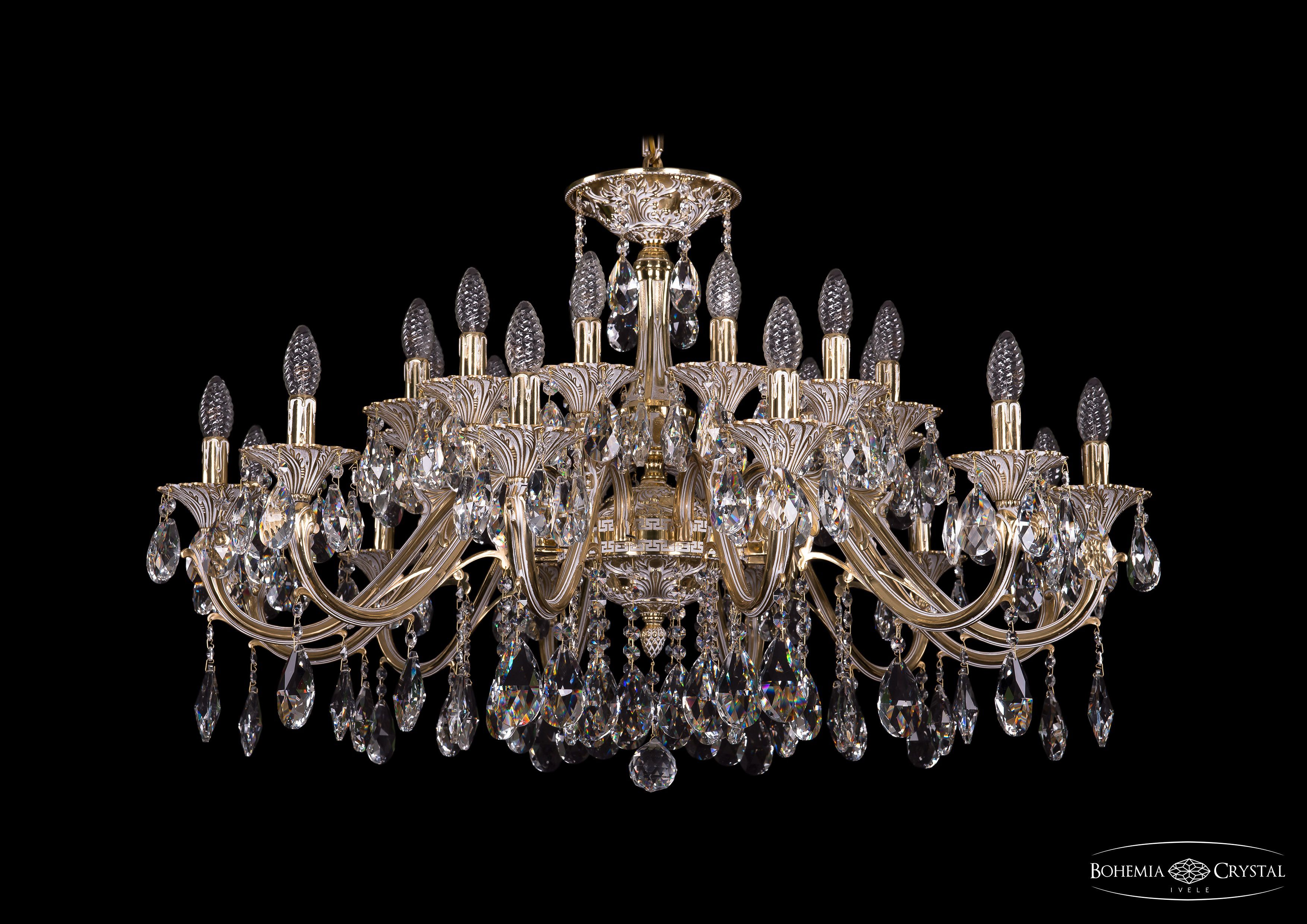 Люстра хрустальная большая Bohemia Ivele 1703/24/360/A/GW