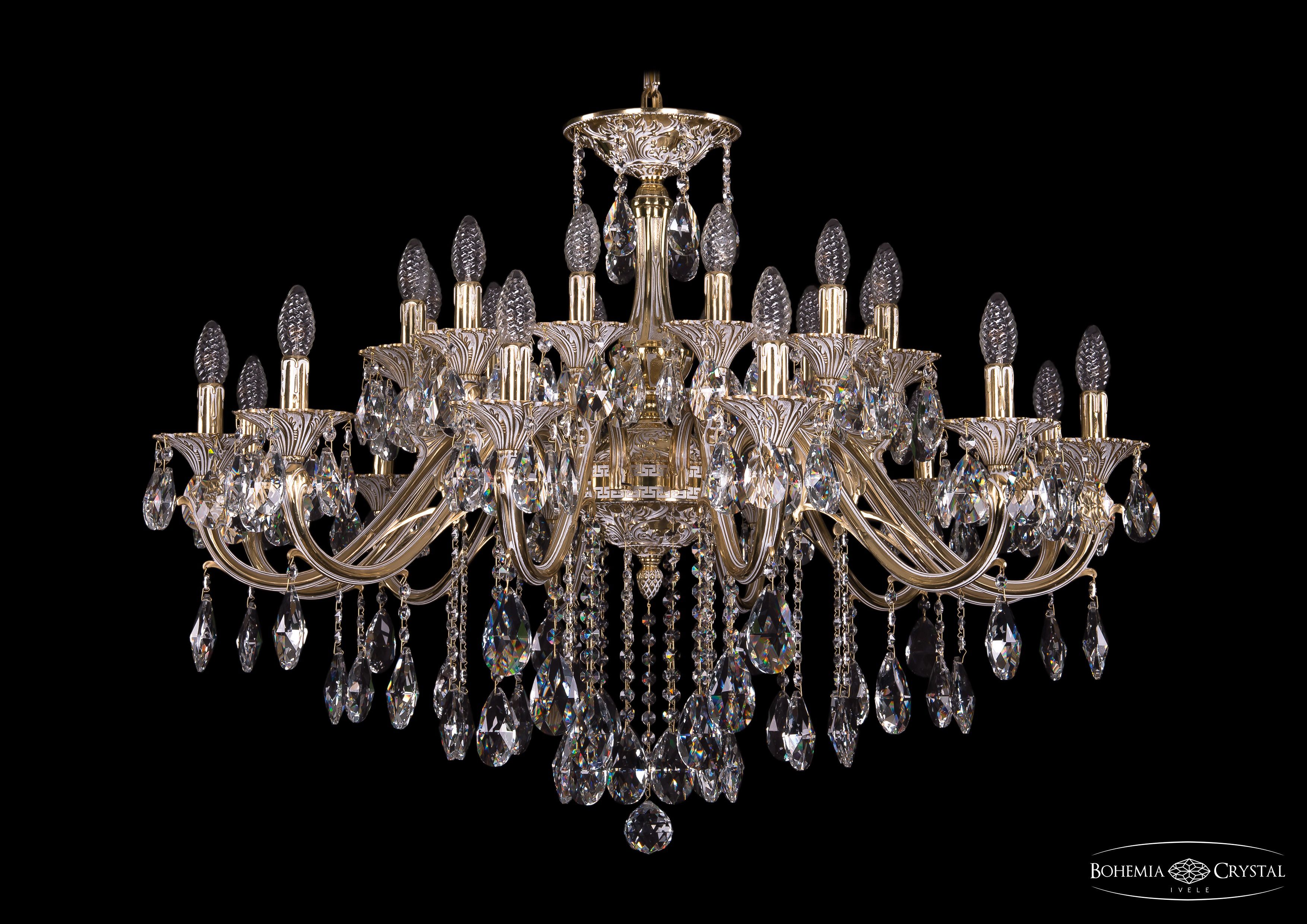 Люстра хрустальная большая Bohemia Ivele 1703/24/360/B/GW