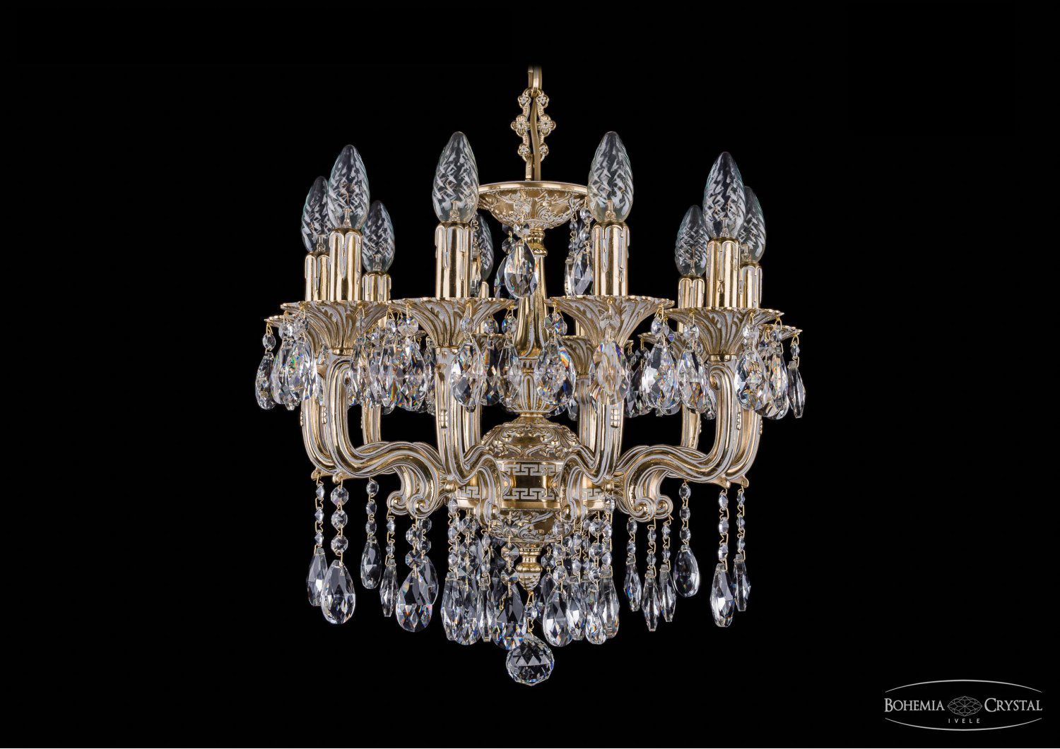 Люстра хрустальная Bohemia Ivele 1704/10/UP125IV/A/GW
