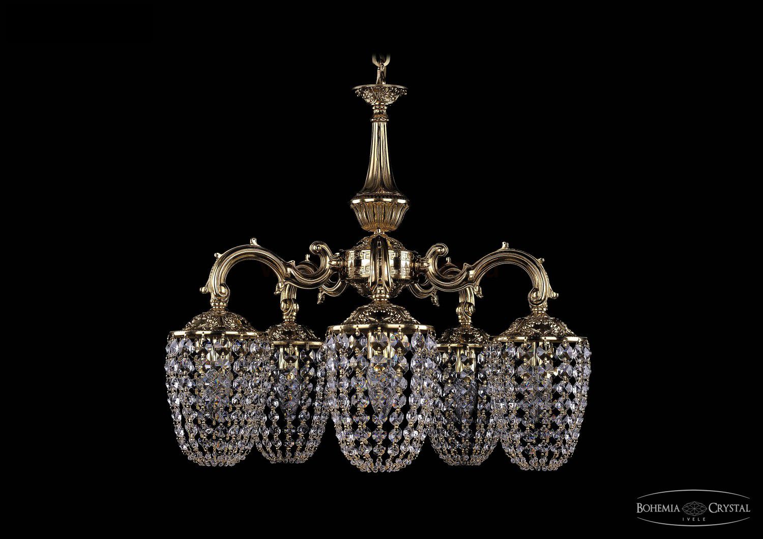 Люстра хрустальная Bohemia Ivele 1705/5/G