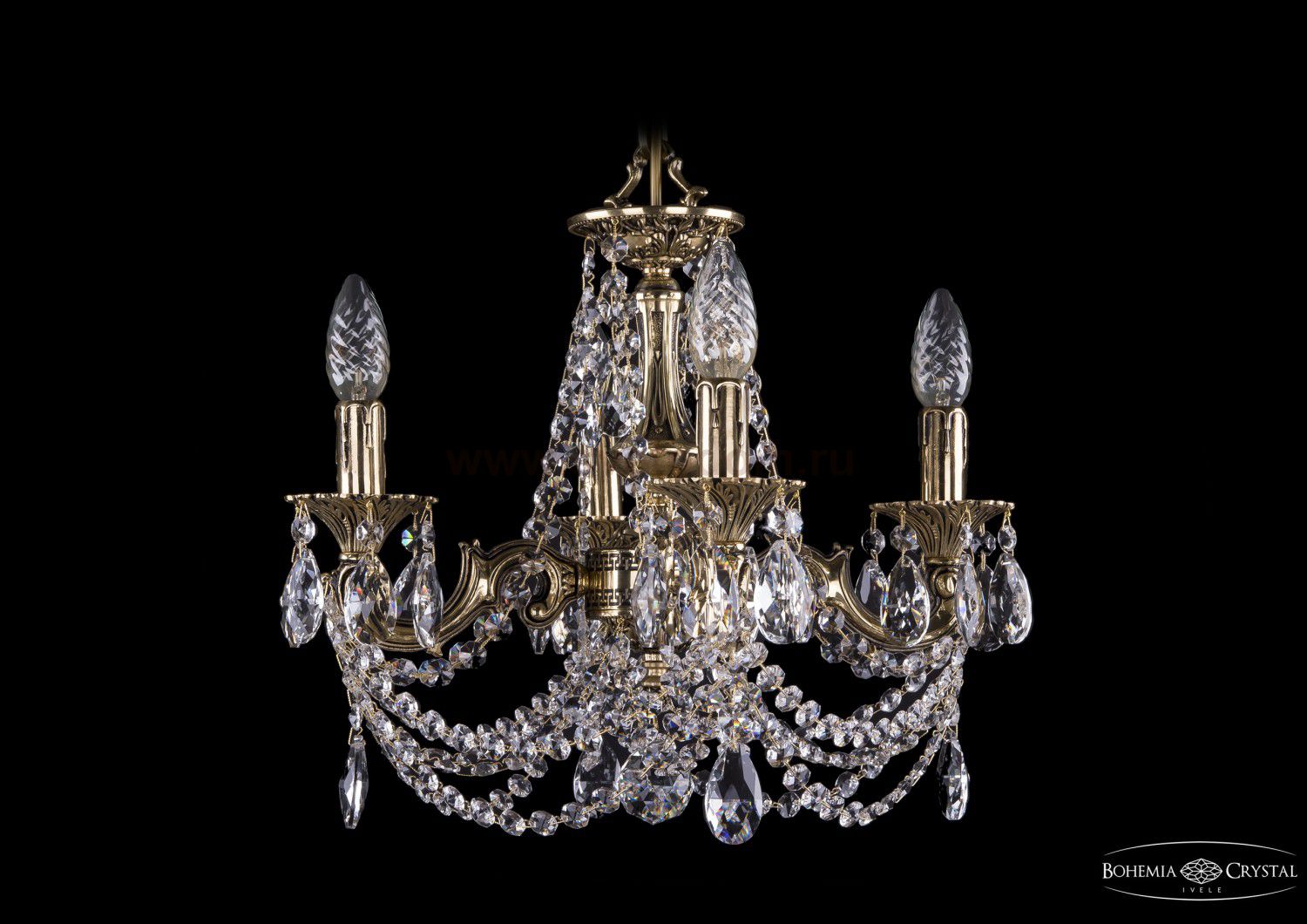 Люстра хрустальная Bohemia Ivele 1707/4/125/C/GB