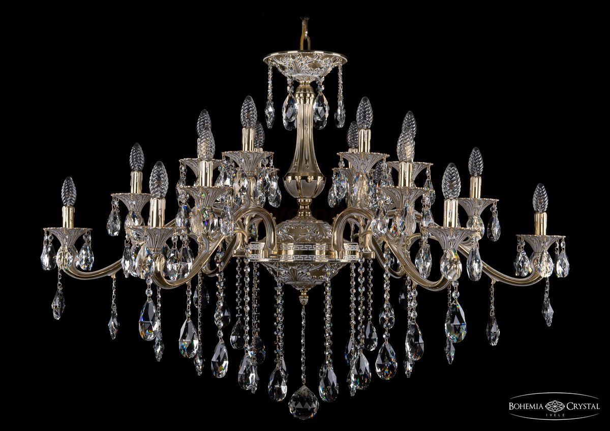Люстра хрустальная большая Bohemia Ivele 1709/18/410/B/GW