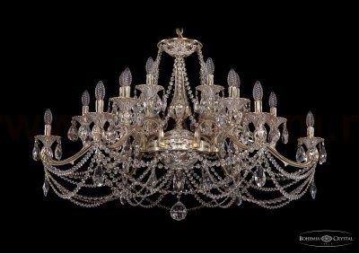 Люстра хрустальная большая Bohemia Ivele 1709/18/410/C/GW