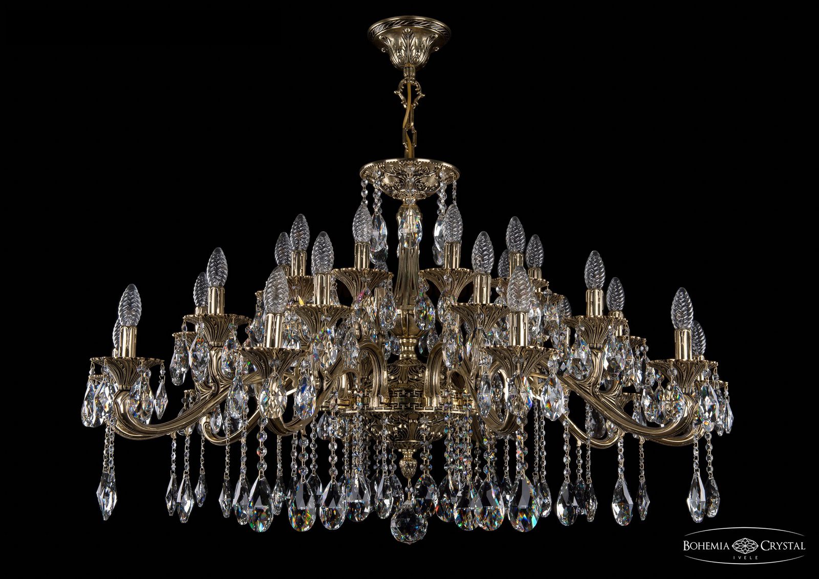 Люстра хрустальная большая Bohemia Ivele 1709/30/410/A/GB