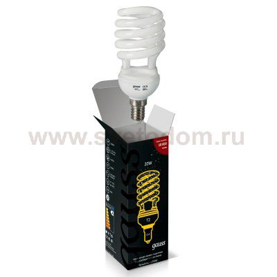 Лампа Gauss 171120 Spiral T2 20W E14 2700K