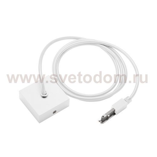 172091 SLV D-TRACK, подвод питания с кабелем 2м и основанием, 230В, 10А макс., белый