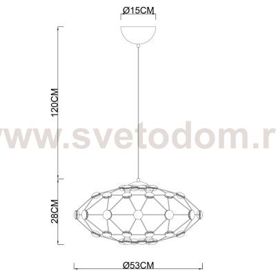 Подвесной светильник Divinare 1720/02 SP-48 CRISTALLINO