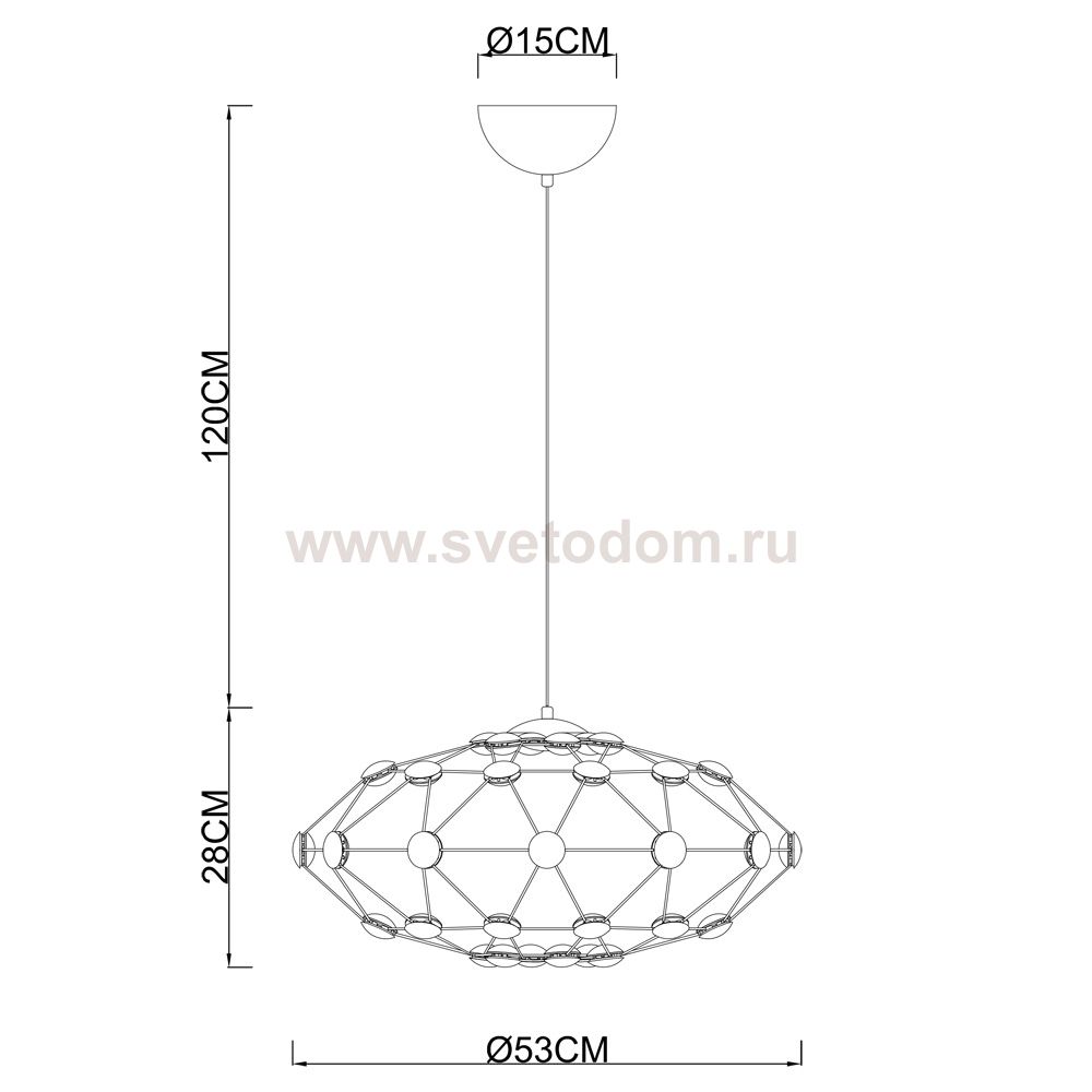 Подвесной светильник Divinare 1720/02 SP-48 CRISTALLINO