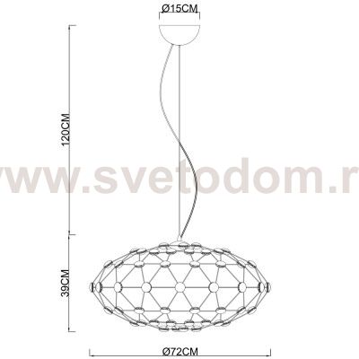 Подвесной светильник Divinare 1720/02 SP-72 CRISTALLINO