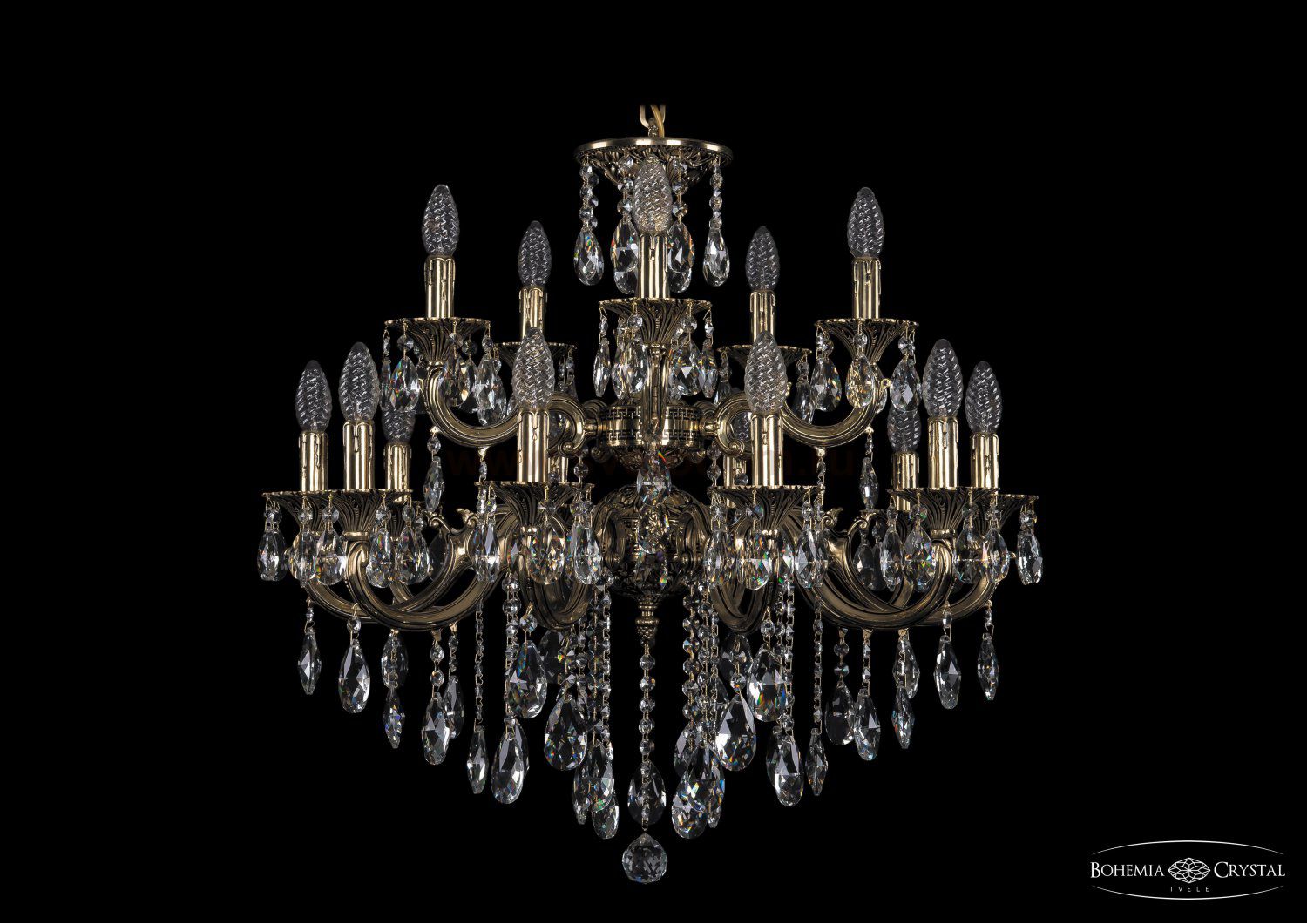 Люстра хрустальная Bohemia Ivele 1722/10+5/250/B/GB