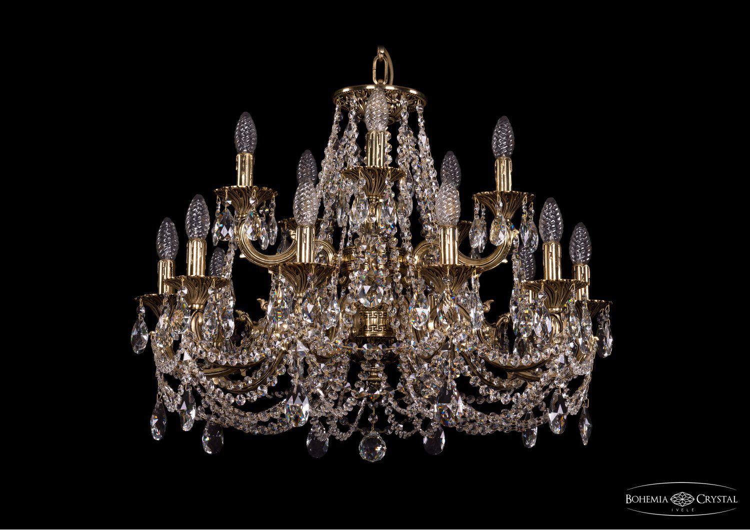 Люстра хрустальная Bohemia Ivele 1722/10+5/250/C/GB