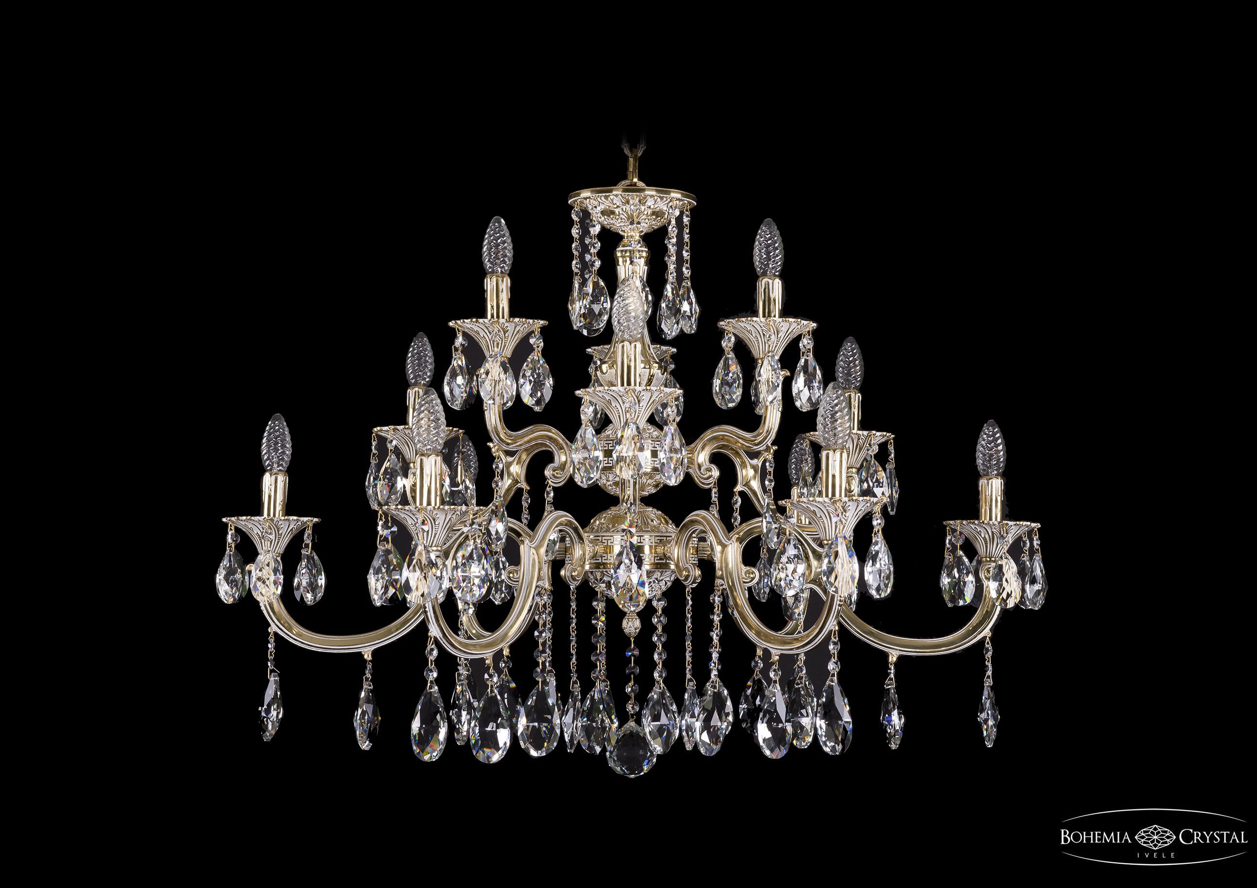Люстра хрустальная большая Bohemia Ivele 1722/6+3+3/335/A/GW