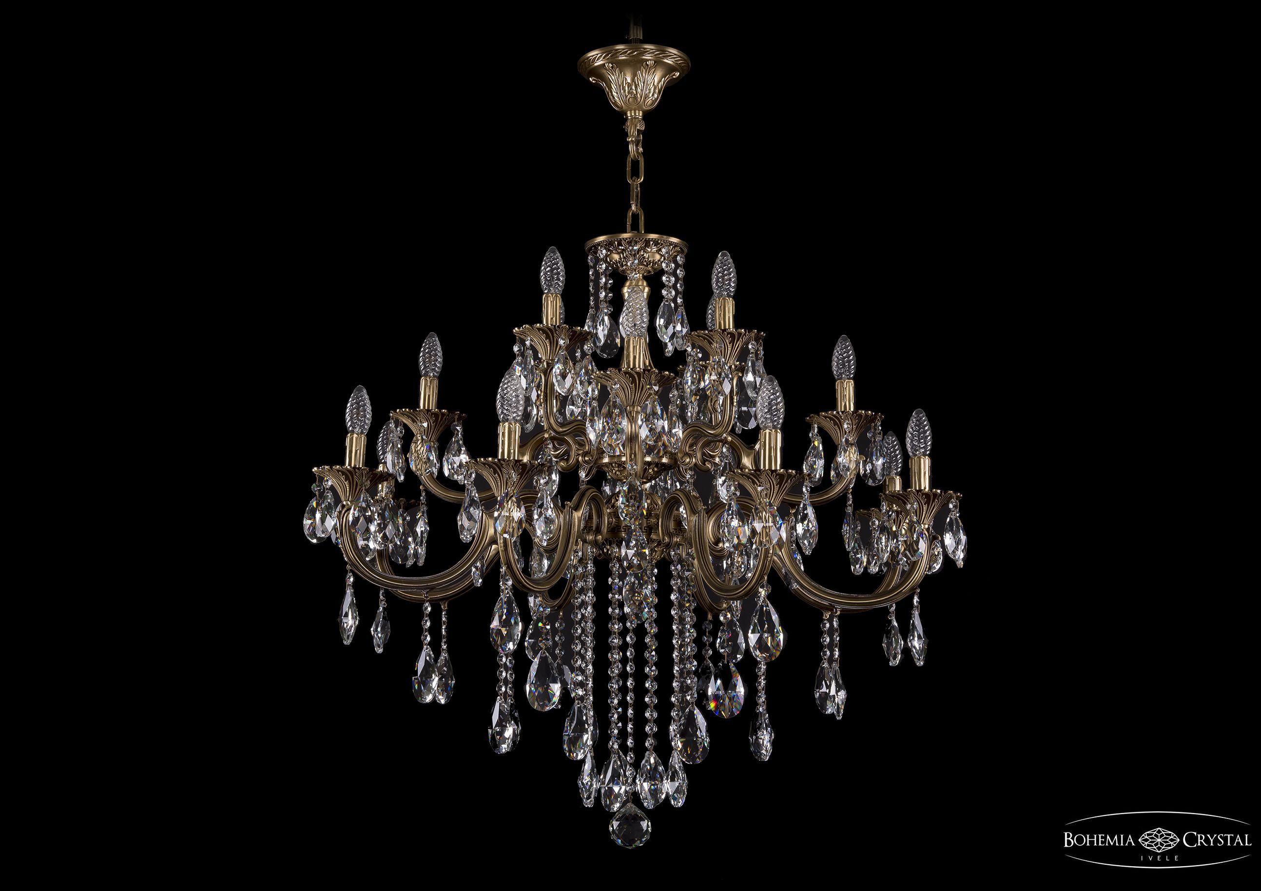 Люстра хрустальная большая Bohemia Ivele 1722/8+4+4/335/B/FP