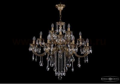 Люстра хрустальная большая Bohemia Ivele 1722/8+4+4/335/B/FP