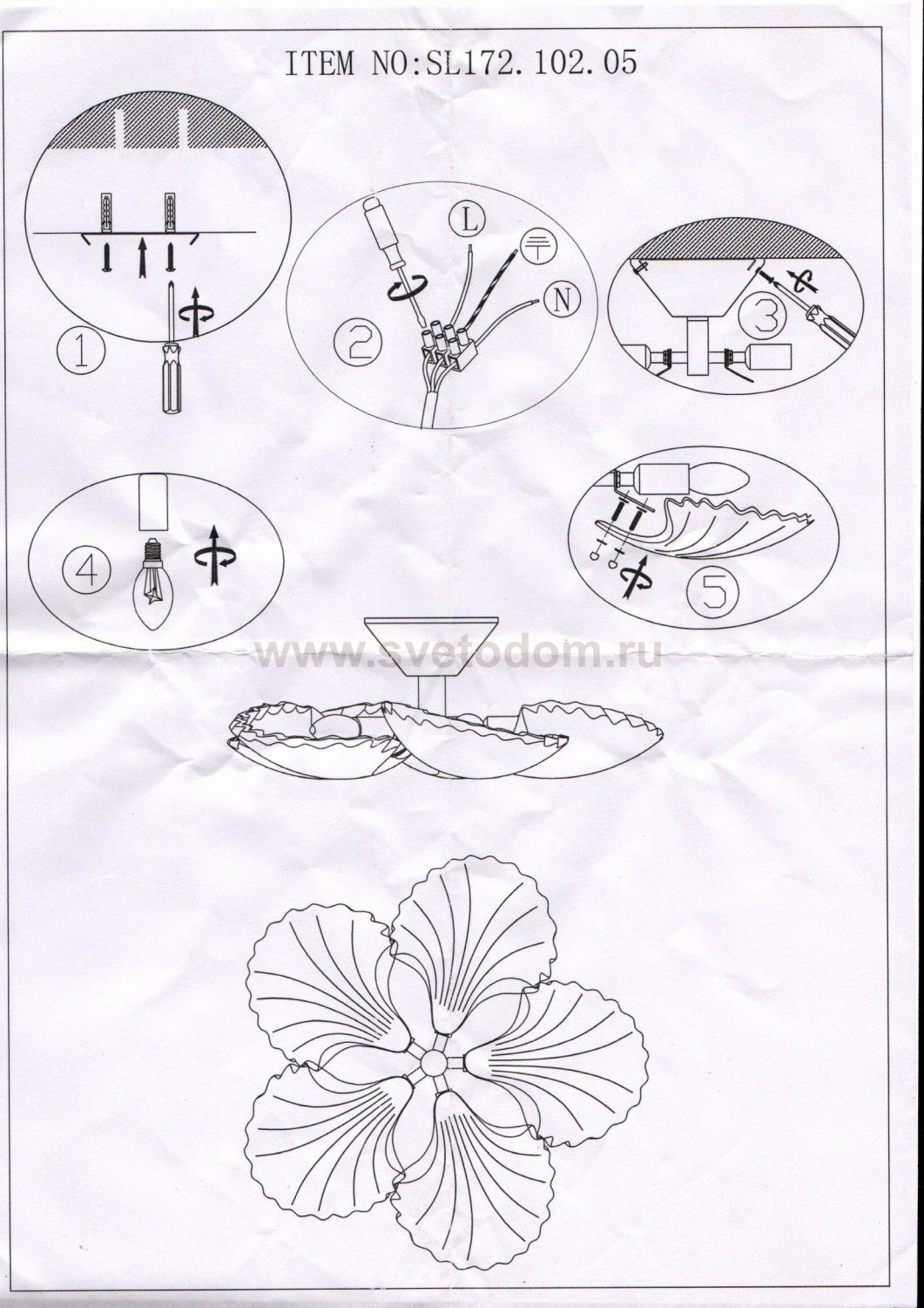 Люстра потолочная St luce SL172.102.05 Ariel