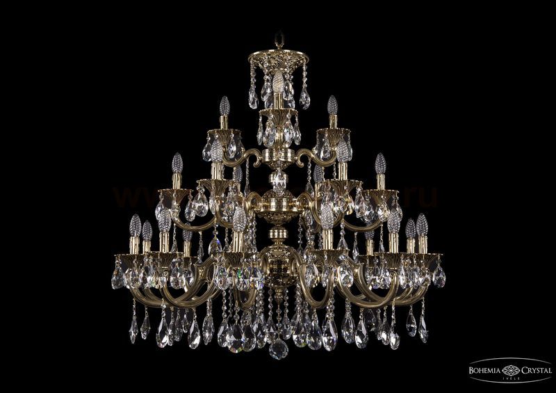 Люстра хрустальная большая Bohemia Ivele 1732/12+6+3/335-85/A/GB