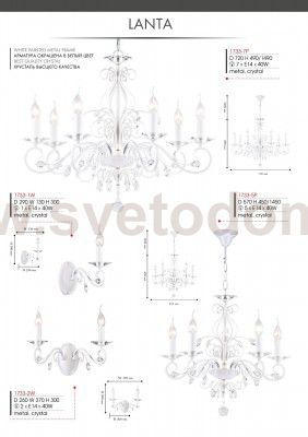 Настенный светильник под ковку Favourite 1733-2W Lanta