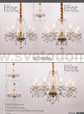 Люстра хрустальная подвесная Favourite 1735-5P Monreal