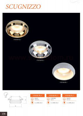 Светильник потолочный Divinare 1737/01 PL-1 SCUGNIZZO