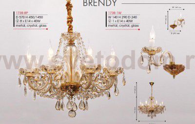 Люстра хрустальная Favourite 1738-8P Brendy