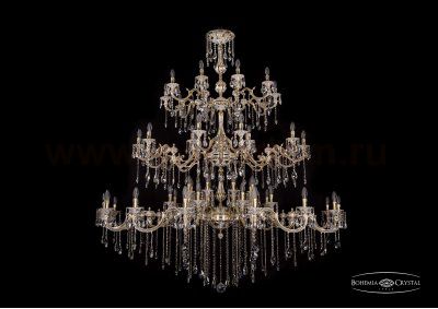 Люстра хрустальная большая Bohemia Ivele 1739/32+18+10/410+335/B/GW