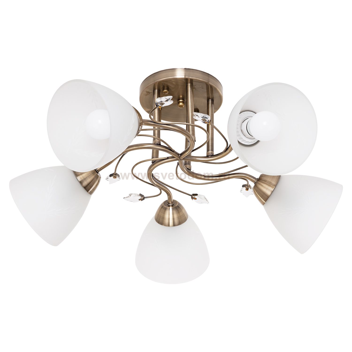 Люстра эконом Экономсвет 1742YX/5AB WT