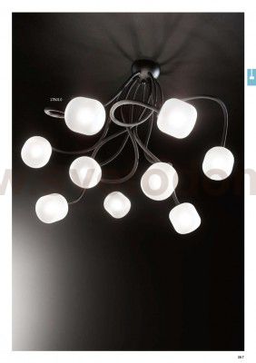 Потолочный светильник Ideal lux OCTOPUS PL9 NERO (175010)