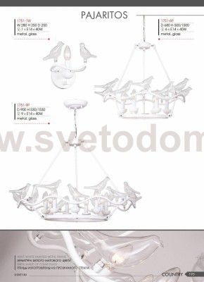 Люстра Favourite 1751-6P Pajaritos