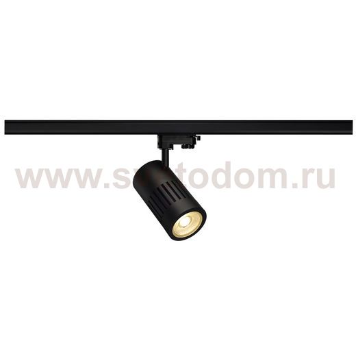 SLV 176040 STRUCTEC LED 30W, rund, schwarz, 3000K, 36°, inkl. 3P.-Adapter