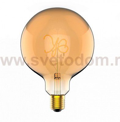 Лампа Gauss Filament G125 2,5W 200lm 2000К Е27 golden OK LED (176802003)