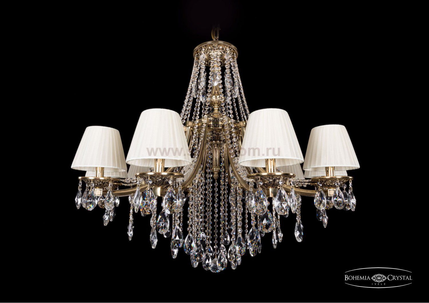 Люстра хрустальная Bohemia Ivele 1771/10/340/B/GB/SH3-160