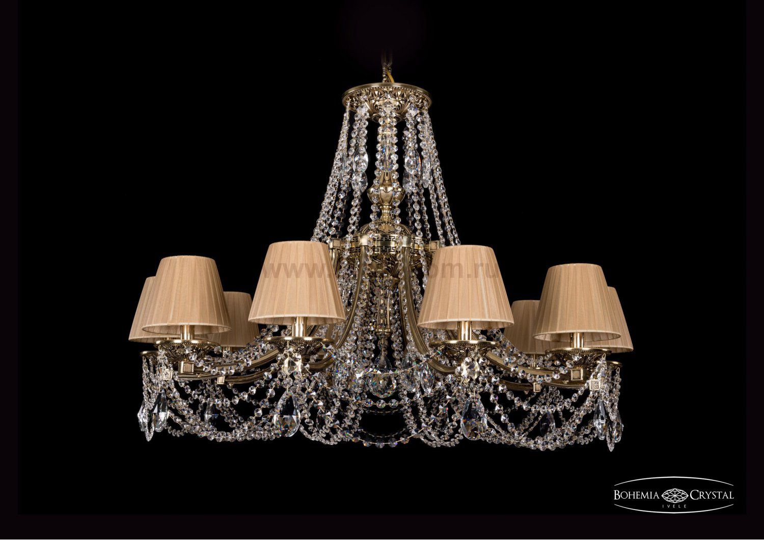 Люстра хрустальная Bohemia Ivele 1771/10/340/C/GB/SH37-160