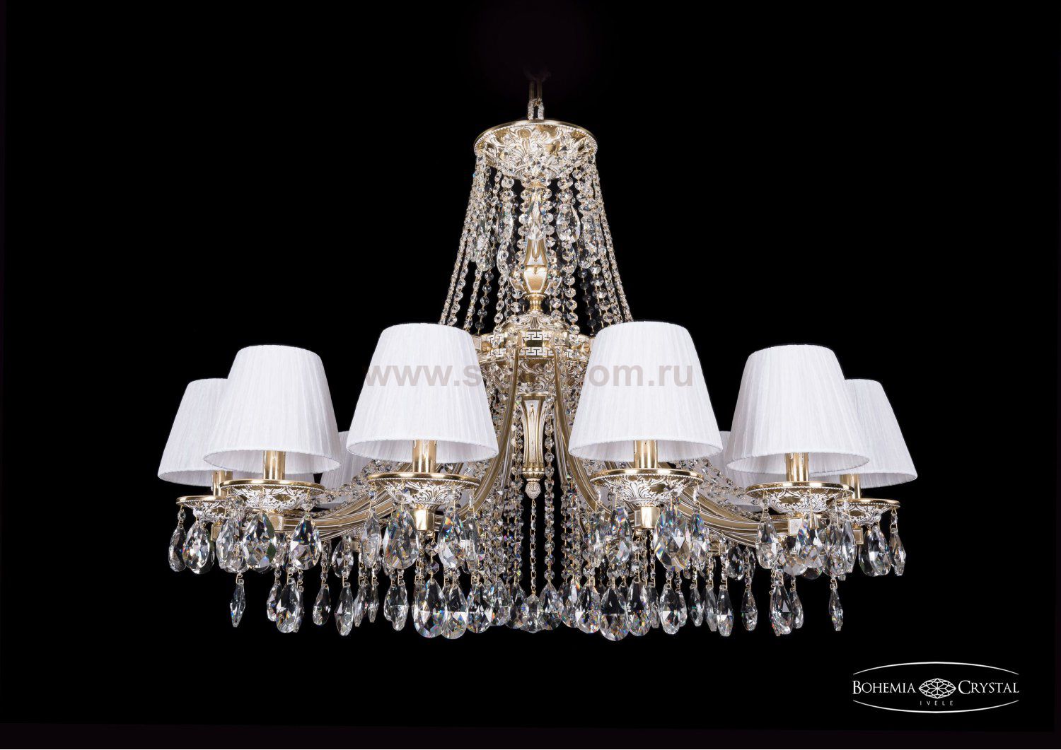 Люстра хрустальная Bohemia Ivele 1771/12/340/A/GW/SH32-160
