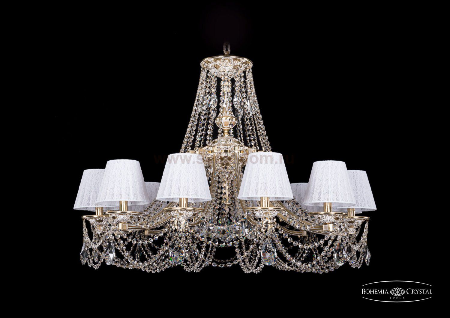 Люстра хрустальная Bohemia Ivele 1771/12/340/C/GW/SH13-160