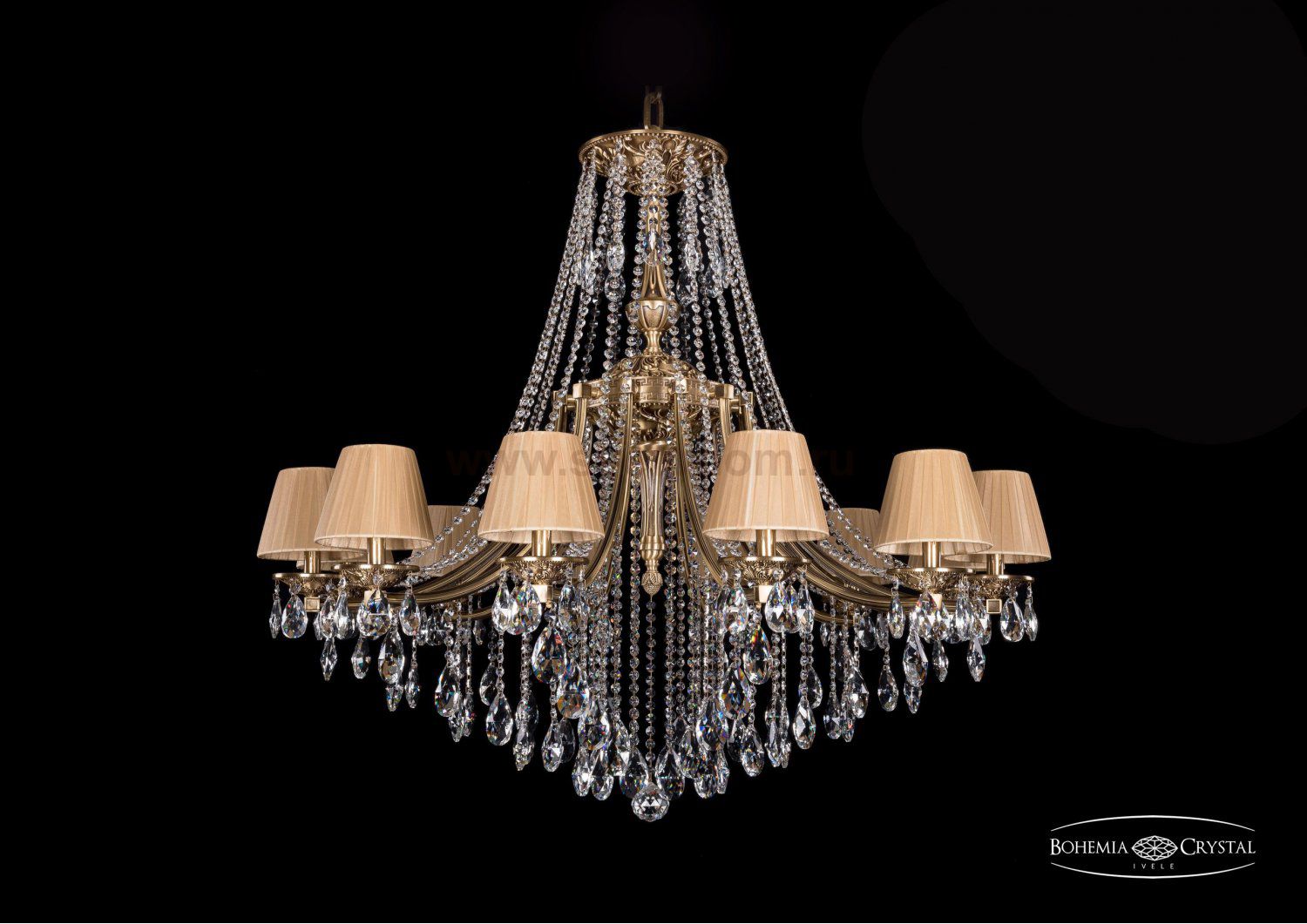 Люстра хрустальная Bohemia Ivele 1771/12/410/B/FP/SH37-160