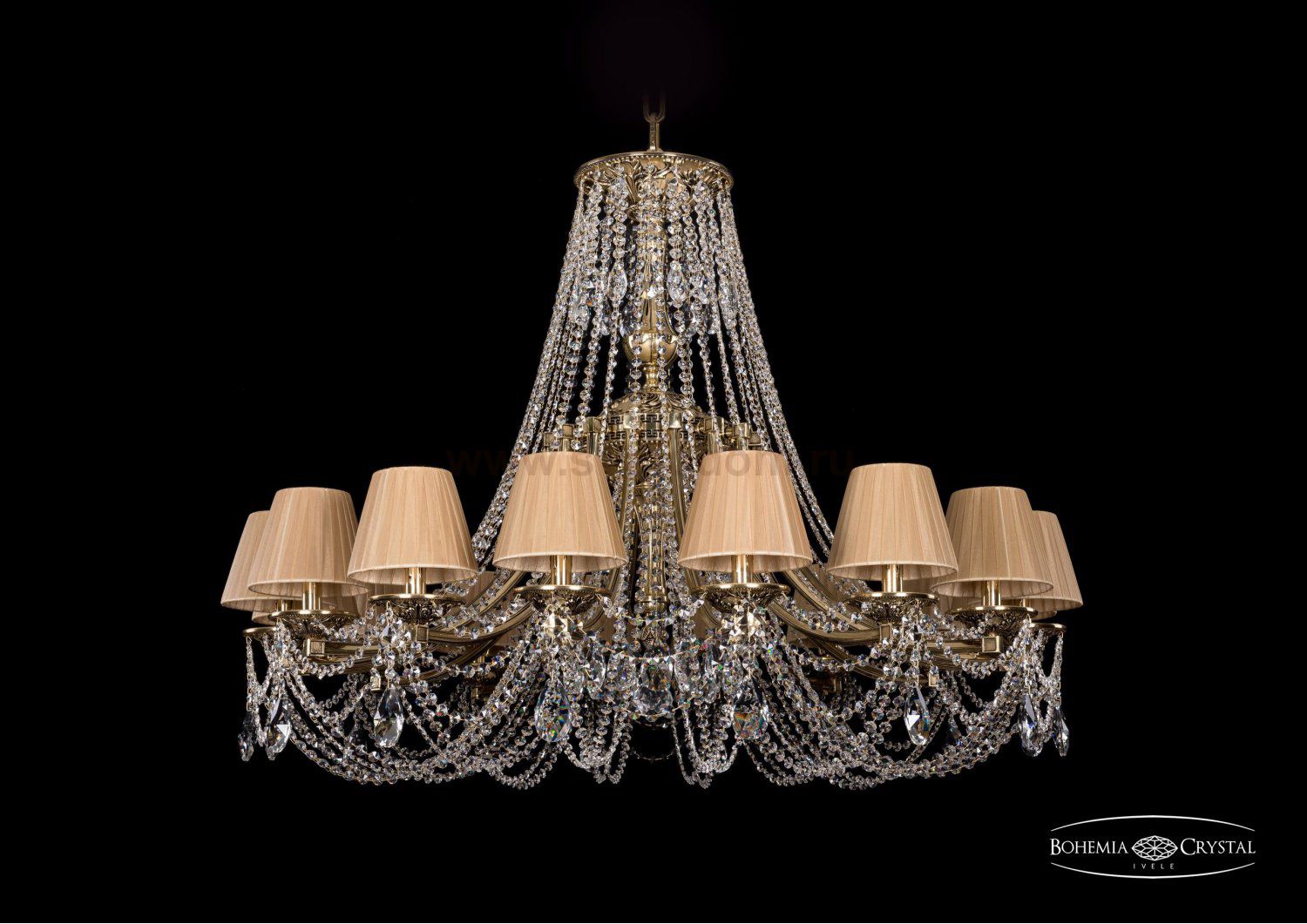 Люстра хрустальная Bohemia Ivele 1771/16/410/C/GB/SH37-160