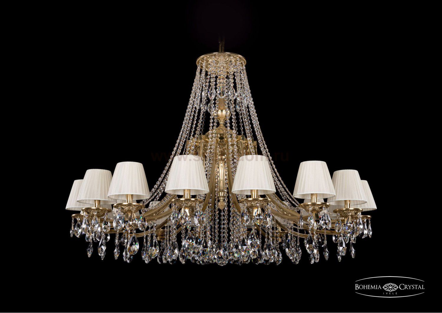Люстра хрустальная Bohemia Ivele 1771/16/490/A/G/SH3-160