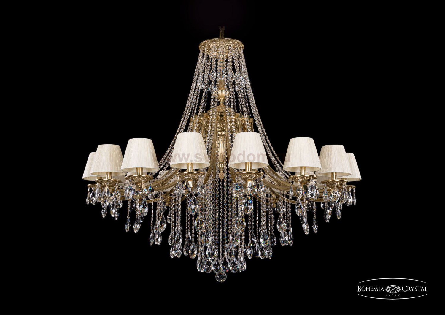 Люстра хрустальная Bohemia Ivele 1771/16/490/B/G/SH33-160