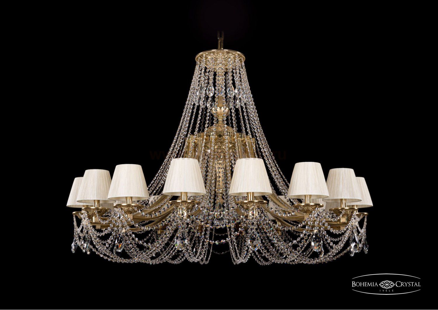 Люстра хрустальная Bohemia Ivele 1771/16/490/C/G/SH33-160