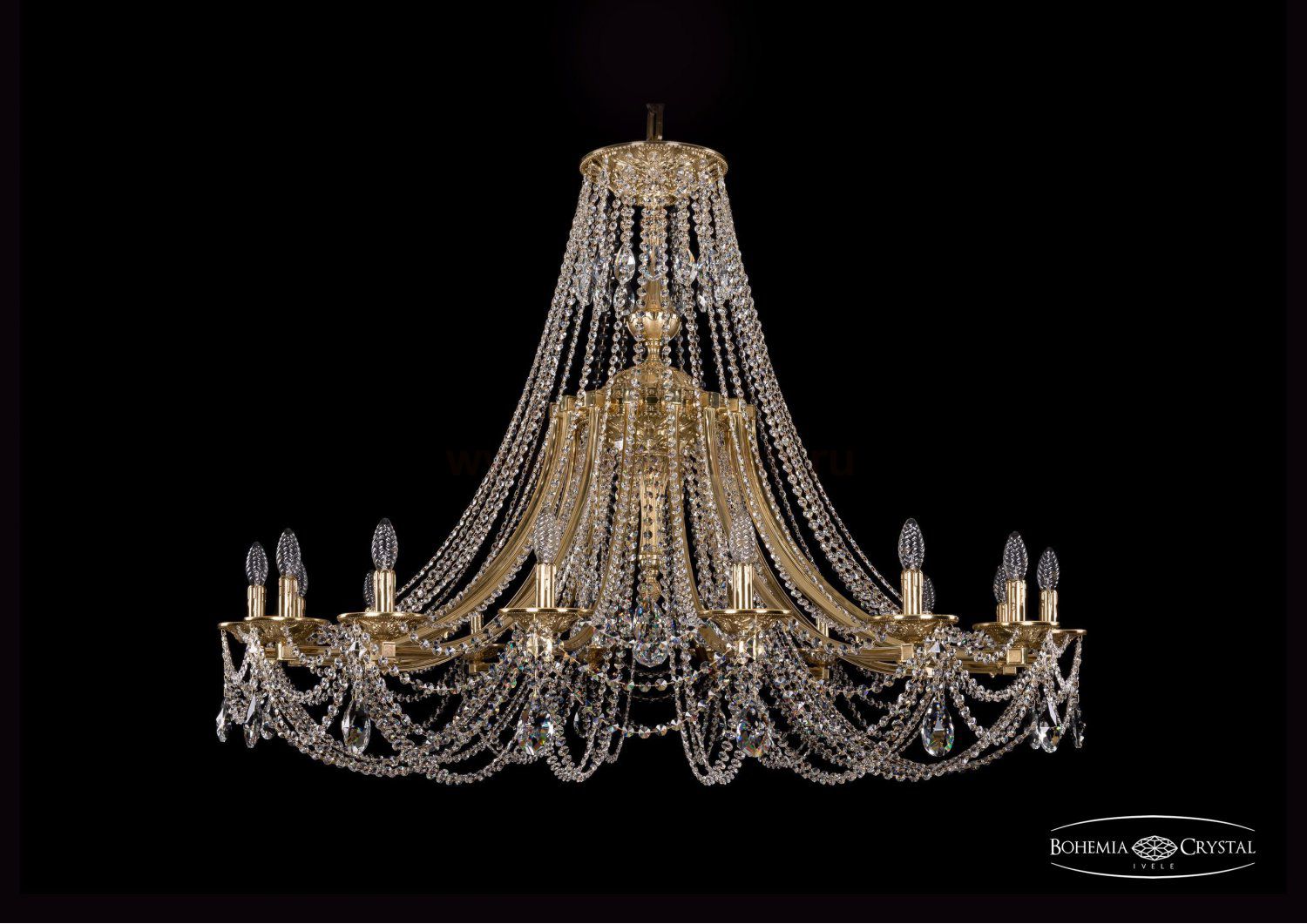 Люстра хрустальная Bohemia Ivele 1771/16/490/C/G