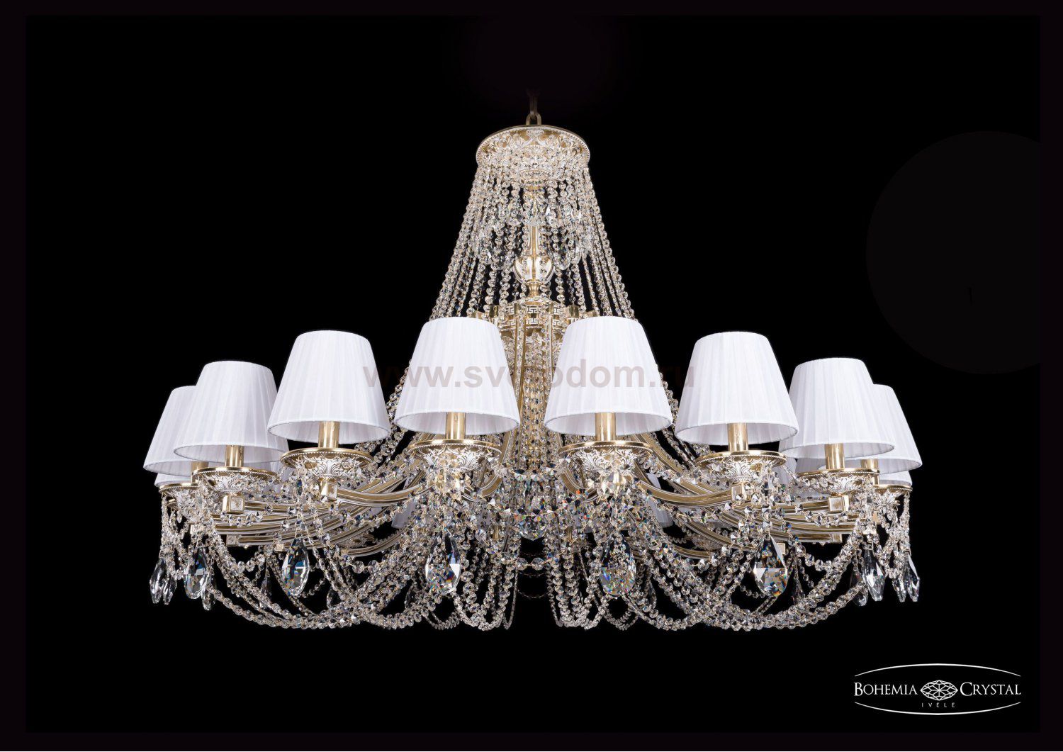 Люстра хрустальная Bohemia Ivele 1771/20/490/C/GW/SH2-160