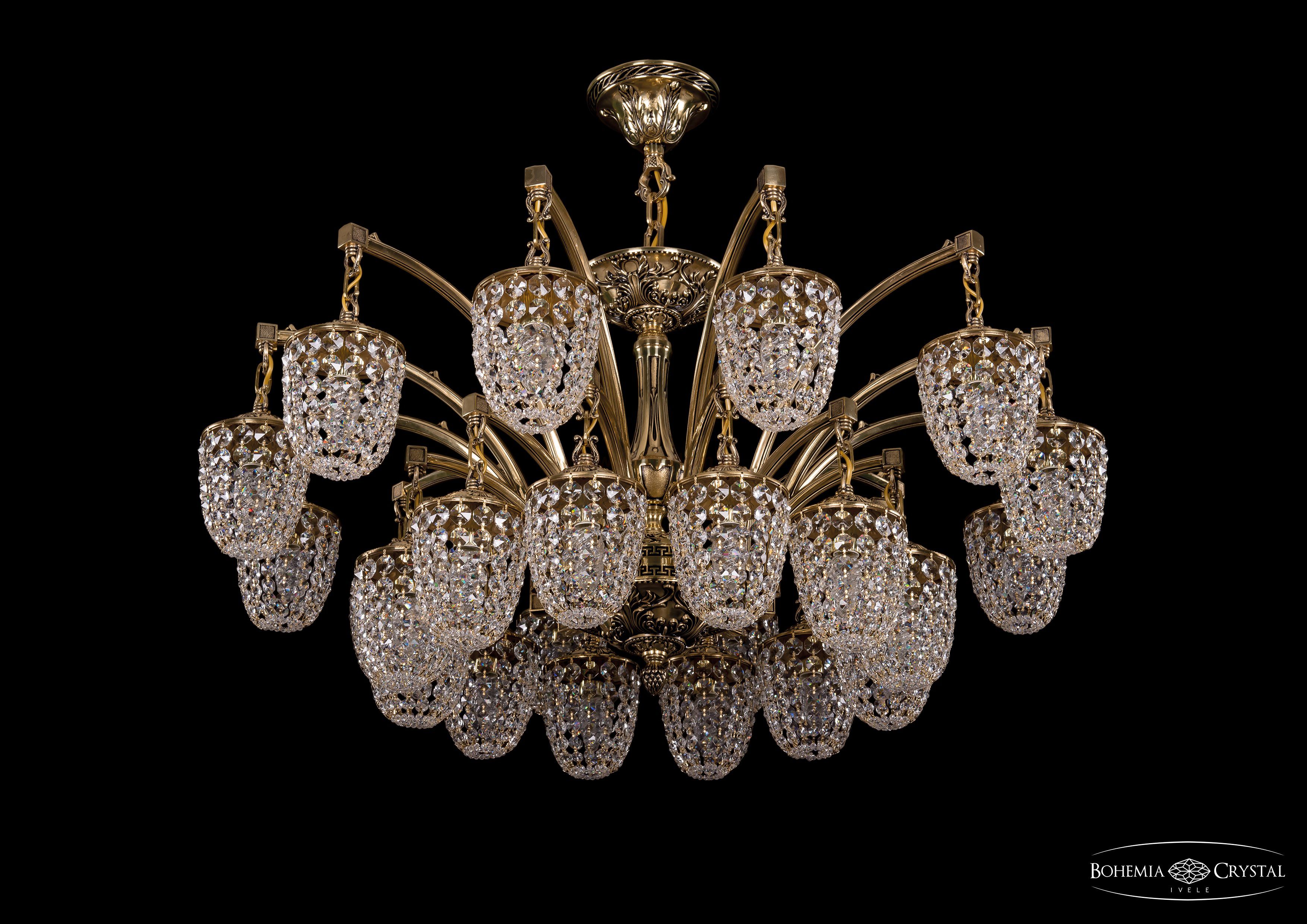 Люстра хрустальная большая Bohemia Ivele 1772/24/342/GB